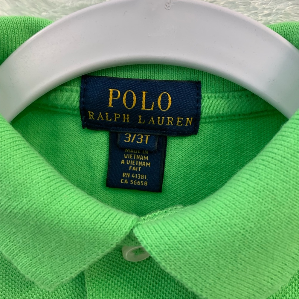 Boys Ralph Lauren Polo-EUC Green - Picture 2 of 2